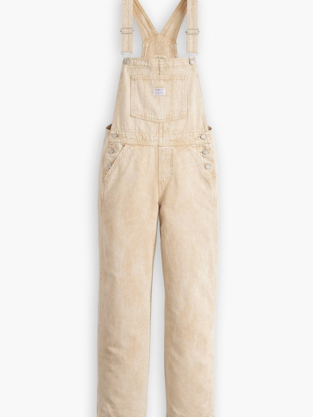 Levi Neutral Beige Denim Overalls